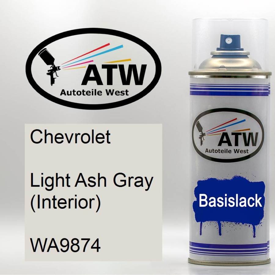 Chevrolet, Light Ash Gray (Interior), WA9874: 400ml Sprühdose, von ATW Autoteile West.